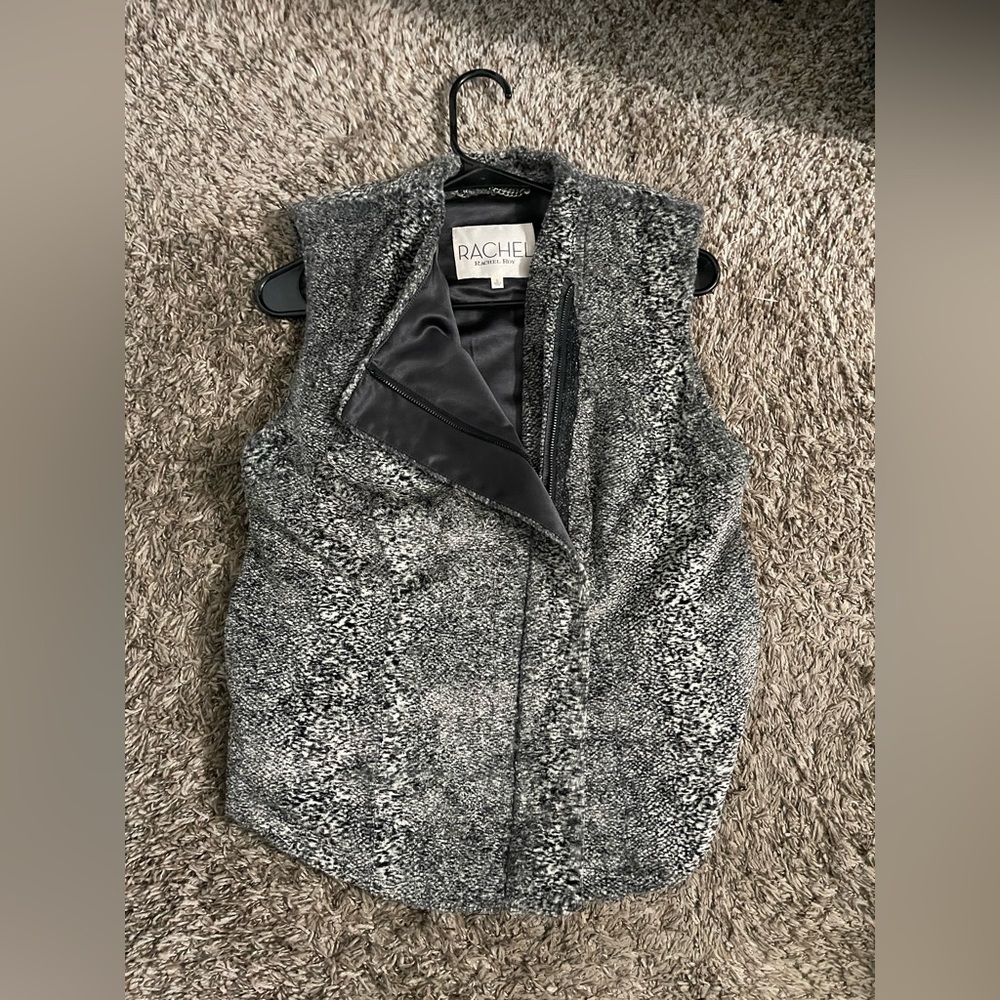 RACHEL Rachel Roy Women's Black and Gray Teddy Jacket
